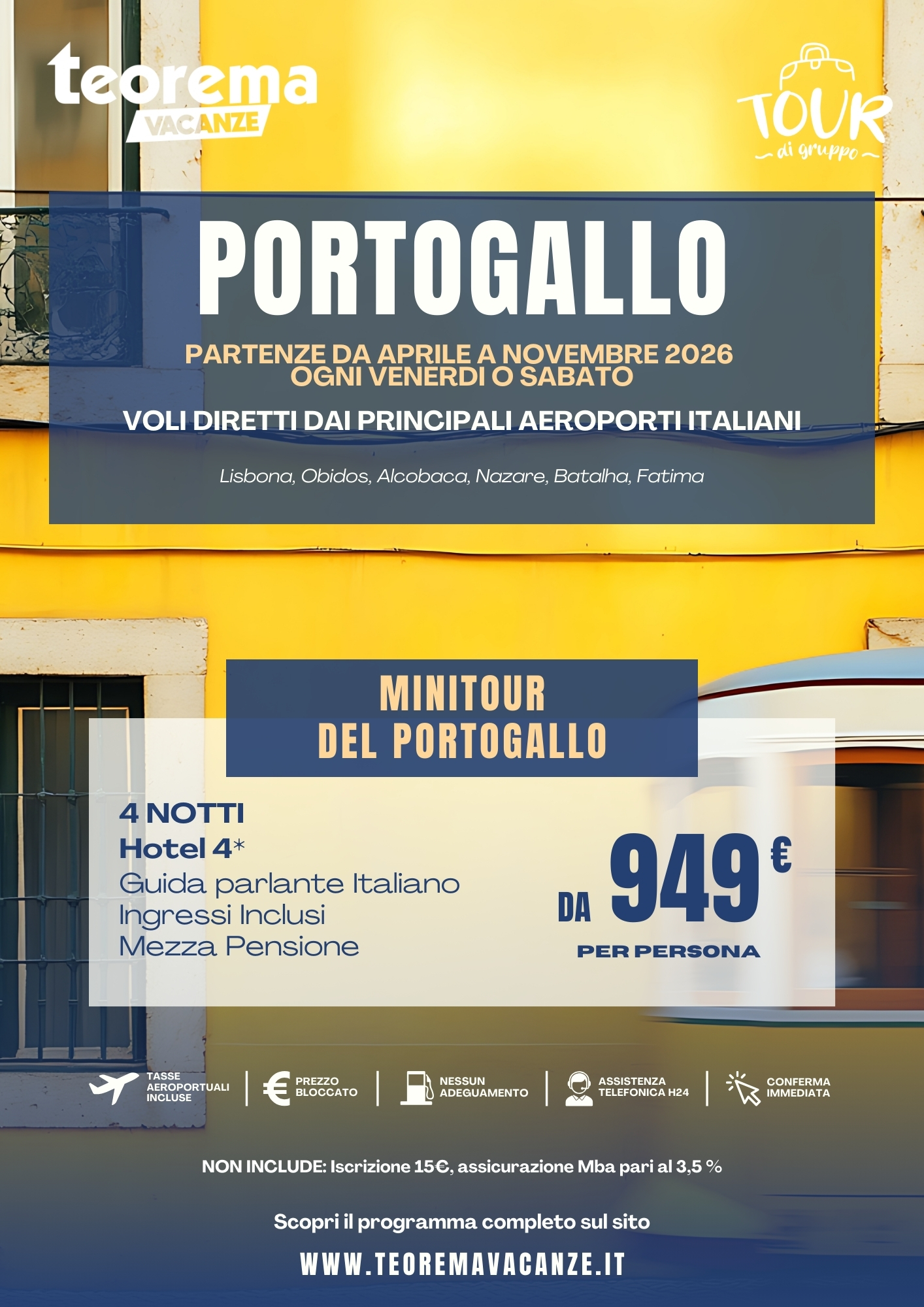MINITOUR DEL PORTOGALLO - SUMMER 2026