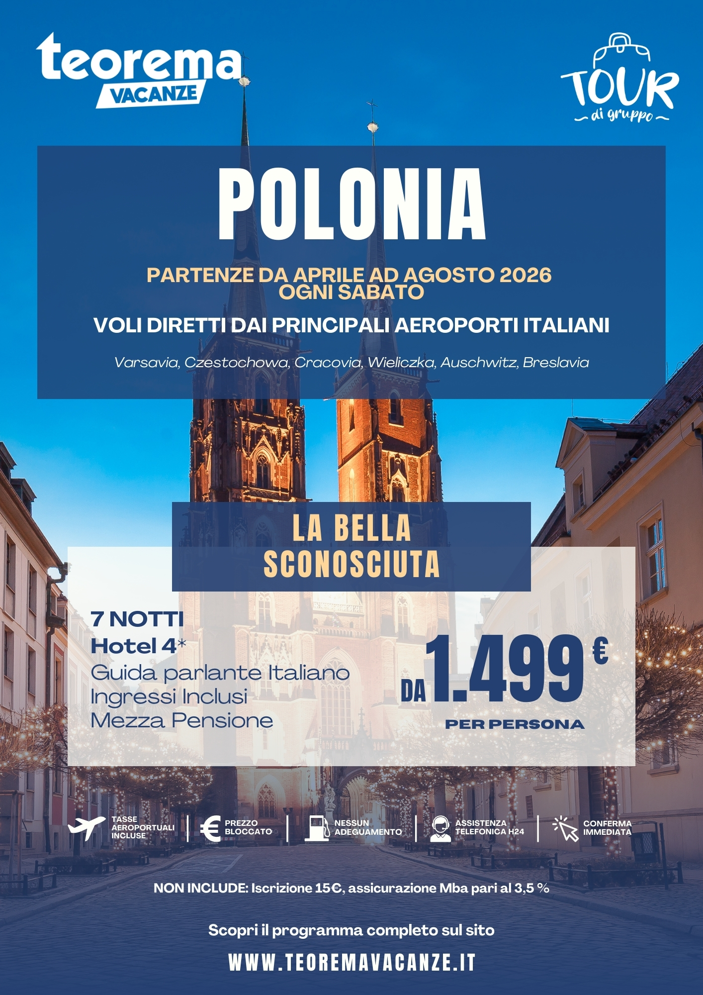 TOUR POLONIA - LA BELLA SCONOSCIUTA - SUMMER 2026