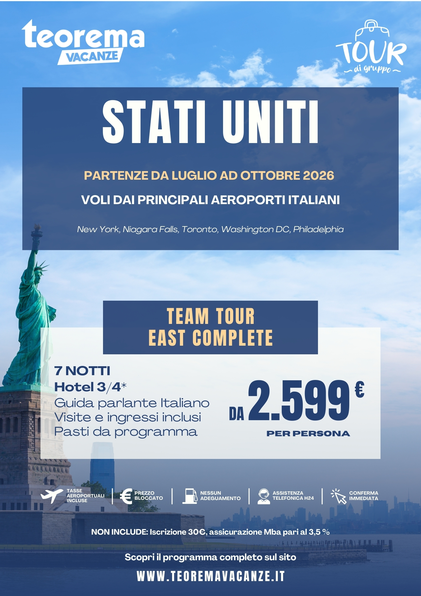 STATI UNITI TEAM TOUR EAST COMPLETE - SUMMER 26
