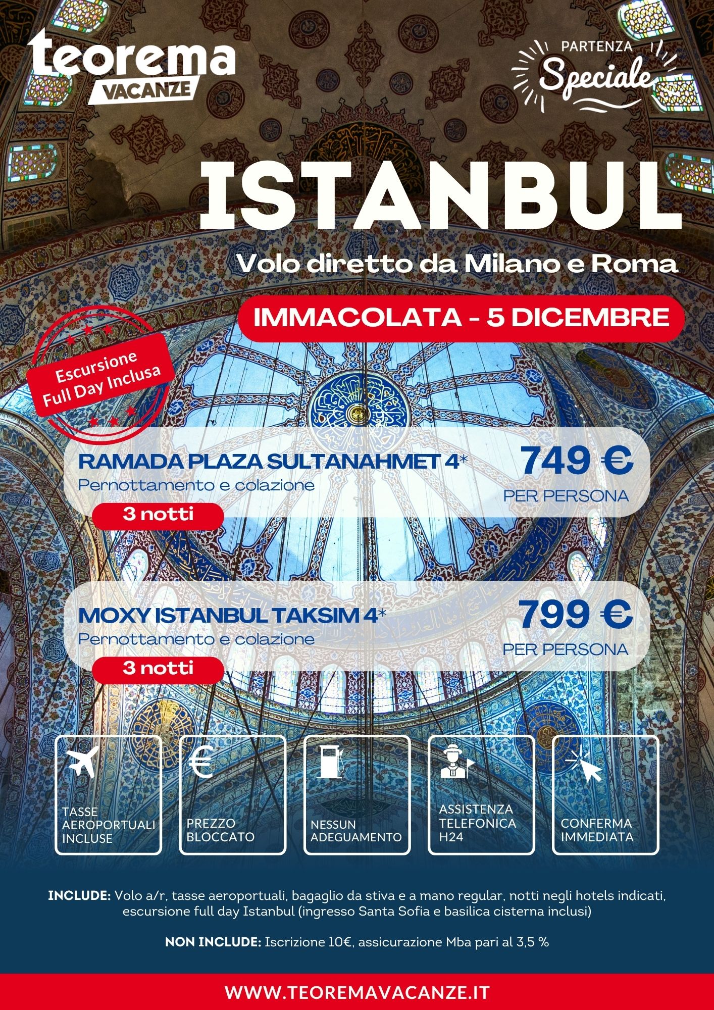 IMMACOLATA ISTANBUL - DA MILANO E ROMA - WINTER 2027