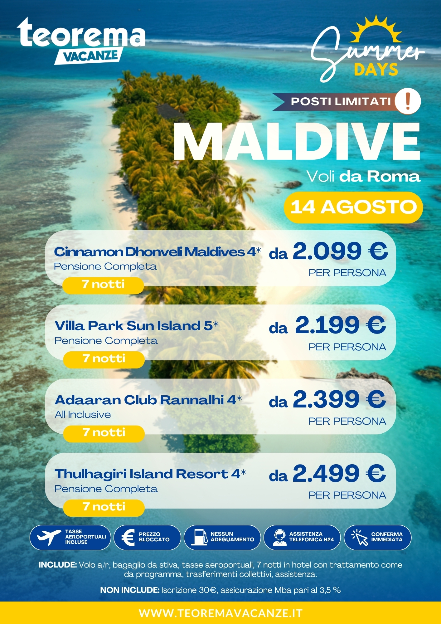 SUMMER DAYS 26 - MALDIVE - DA ROMA