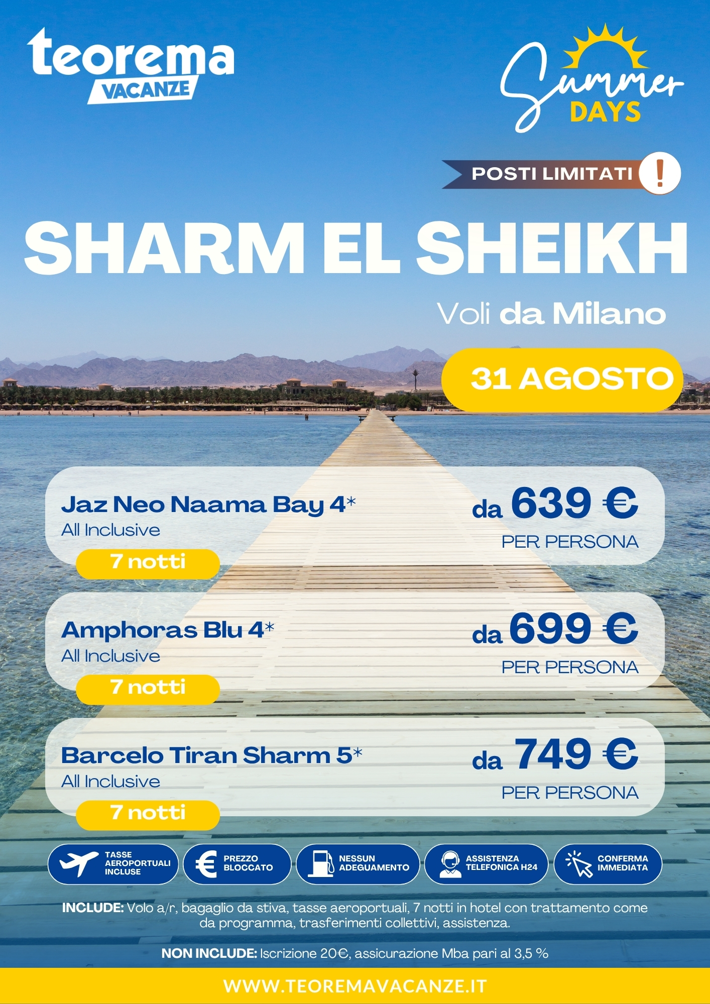 SUMMER DAYS 26 - SHARM EL SHEIKH GENERICO - DA MILANO