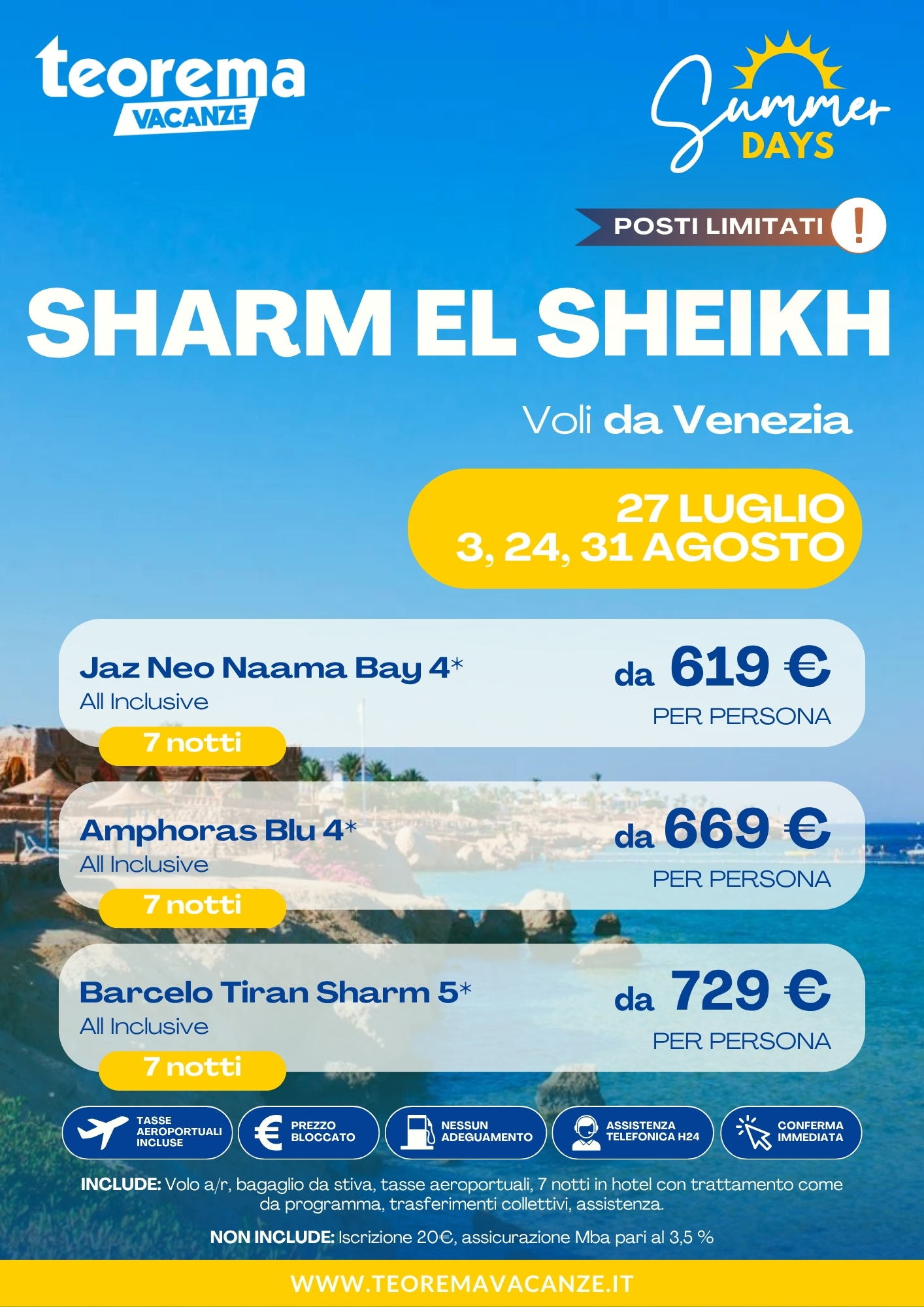 SUMMER DAYS 26 - SHARM EL SHEIKH GENERICO - DA VENEZIA